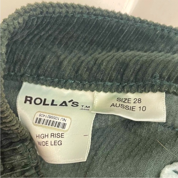 Rollas High Rise Wide Leg Corduroy Pants Size 28 - Picture 13 of 14